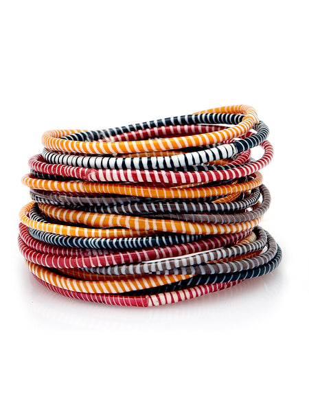 By The Fire - Recycled Flip Flop Bracelets (Set of 8)