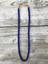 Jangali Translucent Recycled Glass Bead Necklace / Blue