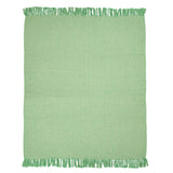 Green Herringbone Blanket Throw