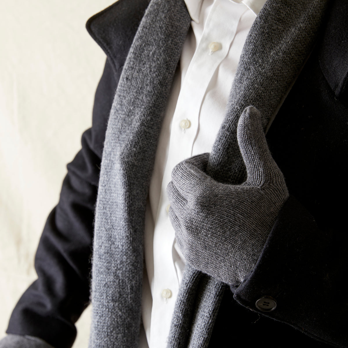 NACNU Classic Unisex Luxury Soft Merino Wool Scarf / Dark Grey