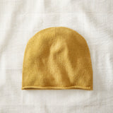 Unisex Luxury Merino Beanie Hat Mustard Yellow PAVA
