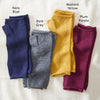 SAGLO Unisex Merino Wristwarmer Fingerless Gloves / Mustard Yellow