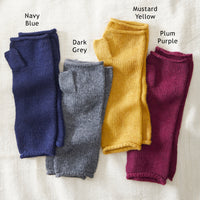 SAGLO Unisex Merino Wristwarmer Fingerless Gloves / Mustard Yellow