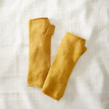 SAGLO Unisex Merino Wristwarmer Fingerless Gloves / Mustard Yellow