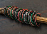 Winter Forest - Recycled Flip Flop Bracelets (Set of 8)