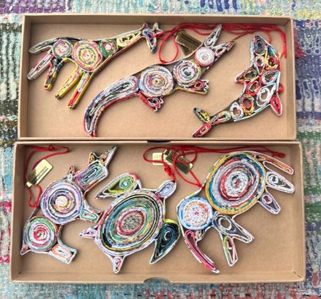 Ocean Breeze - Recycled Flip Flop Bracelets (Set of 8)